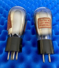 DUE tubi per aspirazione a globo Cunningham CX 345 / Micromhos e mA testati 👍 / UX 245 45