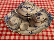 Herend apponyi porcellana Servizio Tête-à-tête, Vassoio,Lattiera Più Biscottiera