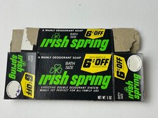 Scatola portasaponetta IRISH SPRING anni 90 confezione vintage film prop