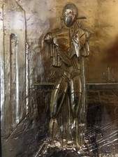 ? Giorgio de Chirico Bassorilievo dorato Il Trovatore anni 80  No Salvador Dali