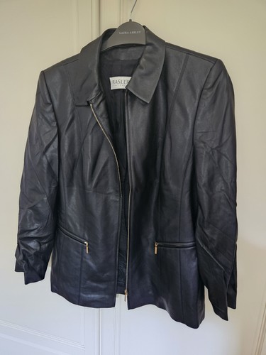 Giacca ecopelle nera vintage