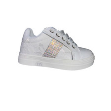 Melania Sneakers Bambina In Tessile e Sintetico Con Lacci e Cerniera - BIA (Bian