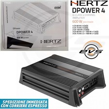 Hertz DPower 4 Amplificatore Compatto in Classe D 4 /3/2 Canali 600W Nuovo