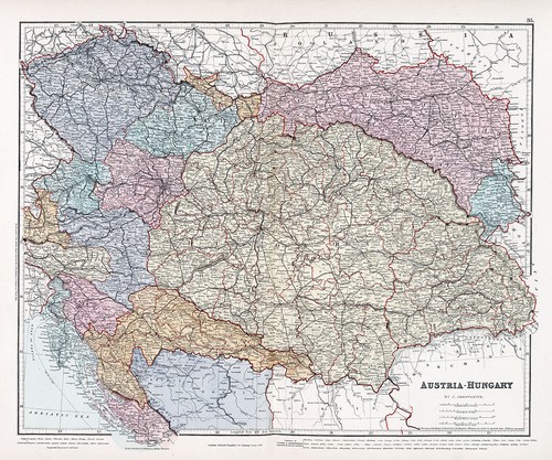 1887 mappa austria ungheria - mappa,