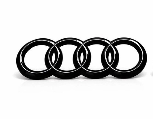 Logo audi anelli nero lucido - logo,