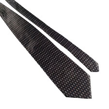 Bergamo New York Mens Necktie Tie Designer All Silk Black Work Office Dad Gift