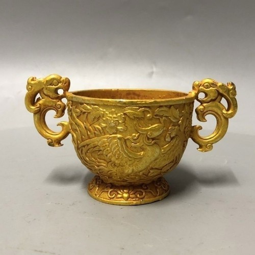 Tazza vino dorata qing - vino,
