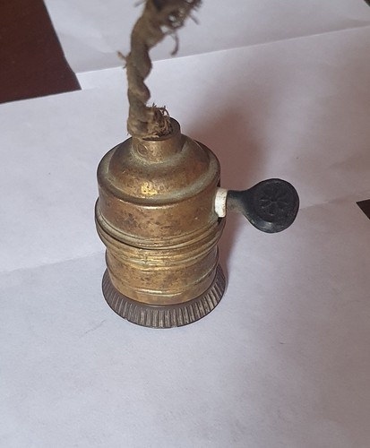 Antico porta lampada ottone - antico,