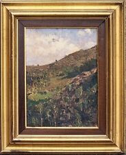 Giovanni Guarlotti ( Galliate NO 1869-Torino 1954 ) Paesaggio Alpino,olio su tav