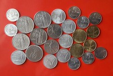 LOTTO DI 25 MONETE DIVERSE DA 5, 10, 20, 50, 100, 200 LIRE [N429]