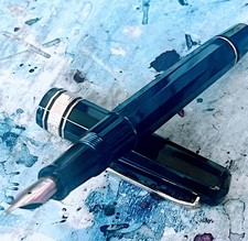 Omas 1930’S Small Size Black, 14K Piston Filler Medium Flex Nib 1980’S Italy