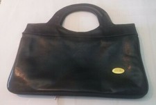 borsa vintage a mano in pelle blu notte Creazioni Adriano