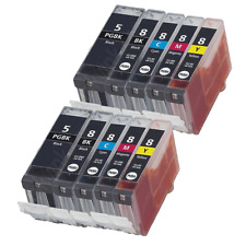 10 cartucce inchiostro per Canon iP4300 iP4500 iP5100 iP5200 iP5200R iP5300 PGI5 CLI8