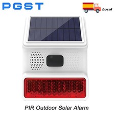 PGST Sirena Allarme Esterna Wireless 433MHz Solare | Sensore PIR Antifurto Casa