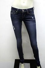 Guess Jeans Donna Taglia 38 Pantalone In Cotone Blu Pant Trousers Hose