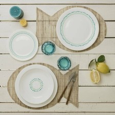 Servizio di piatti tavola 18 pezzi Mediterraneo Bormioli arredo casa stoviglie