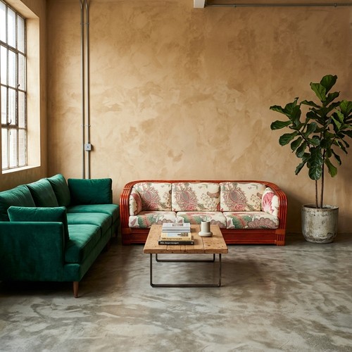 Divano vintage rattan - divano,