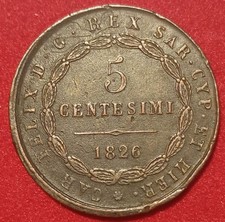 5 Centesimi 1826 Genova Regno