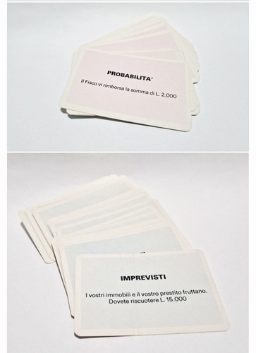 Carte imprevisti - carte, e