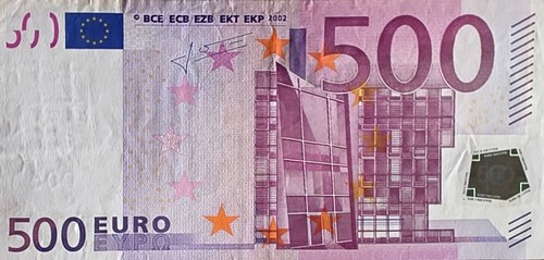 Banconota 500 euro serie - da, x0