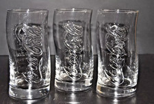  3 Bicchieri trasparenti  da collezione Coca Cola sagomati