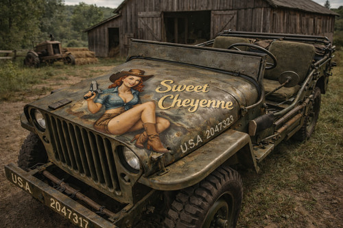 Foto 10x15 jeep wwii - jeep, nose
