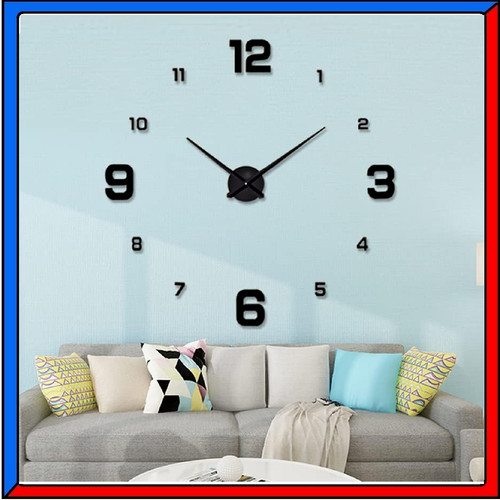 Orologio adesivo parete 3d - orologio,