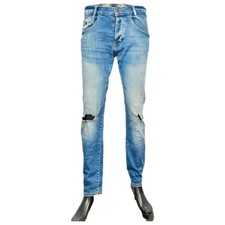 Jeans Uomo Guess By Marciano Taglia W32 Cotone Denim Blu Slim