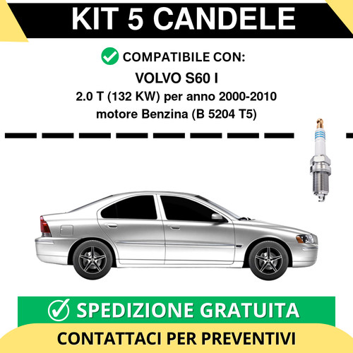 Kit candele per - 5, volvo