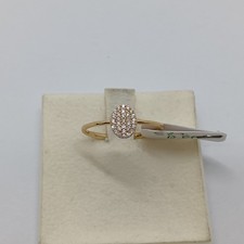 ANELLO DA DONNA CON PAVE' DI ZIRCONI IN ORO GIALLO 18KT 1,3 GR. (8119) N14