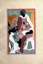 GINO SEVERINI pittore futurista - "Arlequin au repos" POCHOIR ORIG. 1930. 125 es