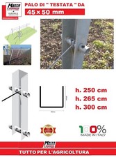 PALO TESTATA 50X45 PALI VIGNETO RECINZIONE ACCIAIO ZINCATO CEMENTO CORDA TUTORI
