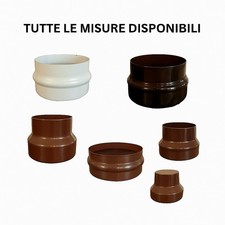Aumento-Riduttore tubo Ceramizzato Bianco/marrone stufa legno Vari Tipi Misure