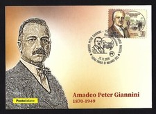 Italia 2020 : Amadeo Peter Giannini, Banchiere - Cartolina  Poste Italiane