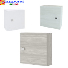 Pensile Cubo Reversibile ZAFFIRO 45x45cm Legno FSC Mobile Scaffale Mensola Bagno