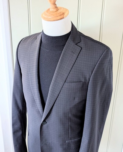 Blazer lana micro check - , blu
