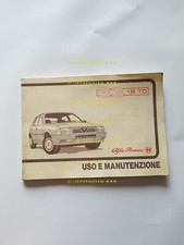 Alfa Romeo 33 1.8 TD 1987 manuale uso manutenzione libretto originale ITALIANO