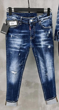 DSQUARED2 JEANS SLIM FIT SPLATTER CON SPLATTER 2% MADE IN ITALY W28 -W38