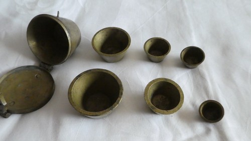 Antico peso pentola peso tazza