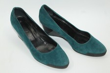 Scarpe donna Tod's taglia 7.5 Europa 38 verde camoscio S9239