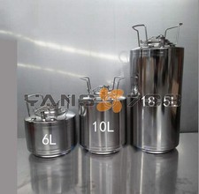 Fusto Fermentatore Portatile Acciaio Inox 6L/10L/18,5L Casa Birra Vino