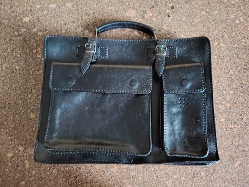 Borsa pelle nera 28h 38l - in,