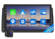 Apple CarPlay per BMW E46 Android Auto 14 autoradio GPS NAVIGATORE SATELLITARE radio unità principale