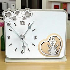 DLM-A977 Bomboniera Orologio linea cuore crocifisso spiga di grano per comunione