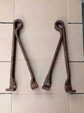 2x Antica Staffa Ferro per Porta Portone Cancello Bestiame (NO serratura chiave)