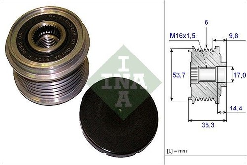 Puleggia alternatore bmw - puleggia,