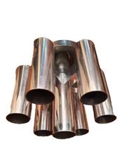 SCIOLARI ALLUMINIUM MINI CHANDELIER 7 LIGHTS 1960 SPACE AGE ERA