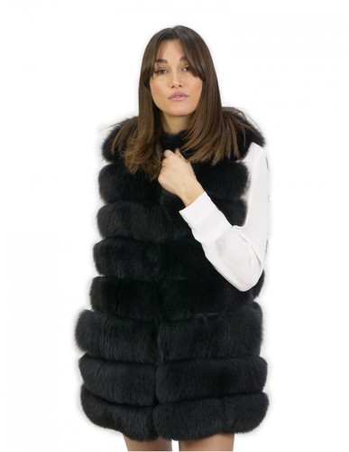 Smanicato pelliccia volpe - , nero