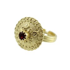 Anello donna a scudo bottone