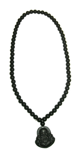 Collana con perle legno - con,
